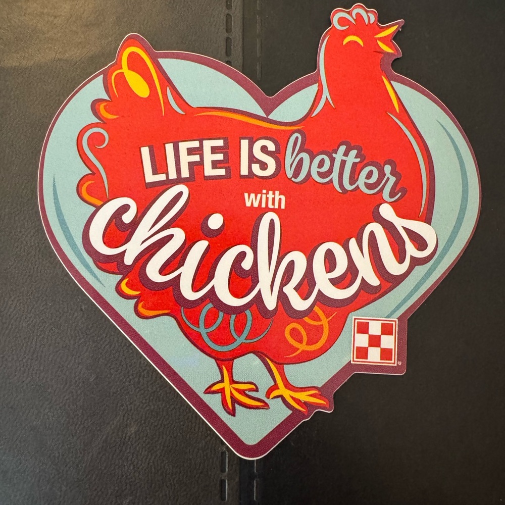 Red Chicken Heart Sticker
